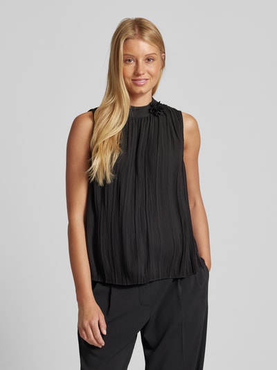 Zero Bluse mit Plisseefalten Black 4