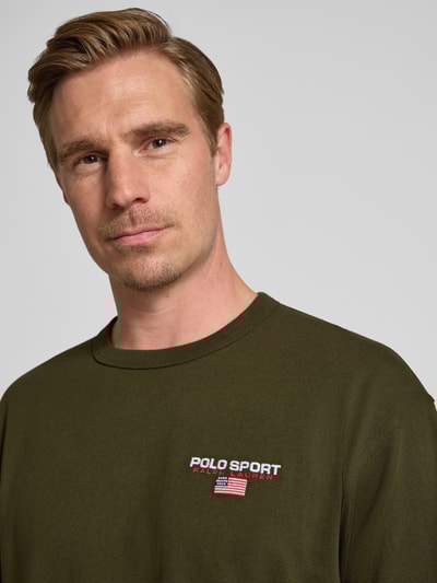 Polo Ralph Lauren T-shirt met labelstitching Olijfgroen - 3