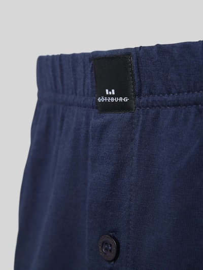 Götzburg Wäsche Boxershorts mit Label-Patch im 2er-Pack Marine 2