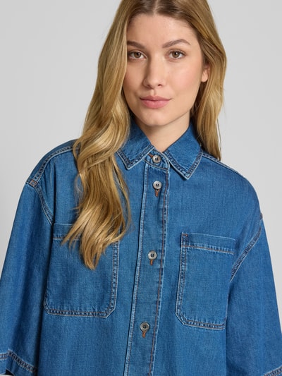 Weekend Max Mara Boxy fit jeansblouse van puur katoen, model 'ENZA' Jeansblauw - 3
