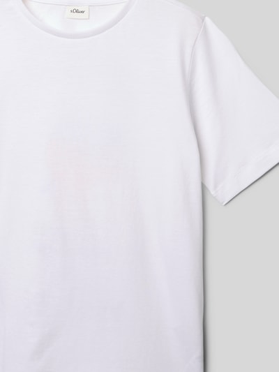 s.Oliver RED LABEL Regular Fit T-Shirt aus reiner Baumwolle Weiss 2