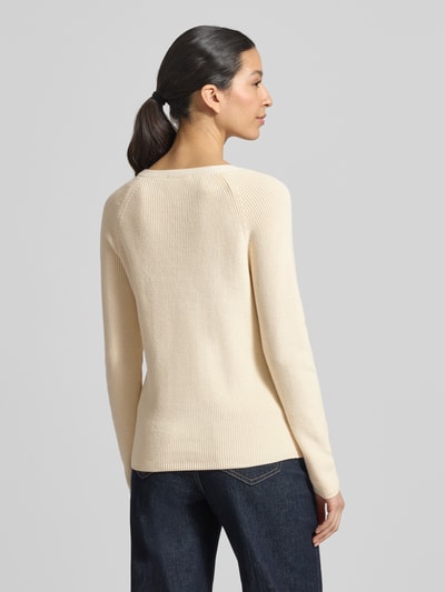 Tommy Hilfiger Regular Fit trui van puur katoen Ecru - 5