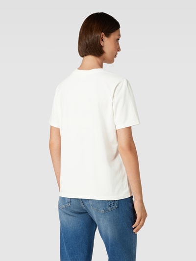 s.Oliver RED LABEL T-Shirt mit Brusttasche aus Häkelbesatz Weiss 5