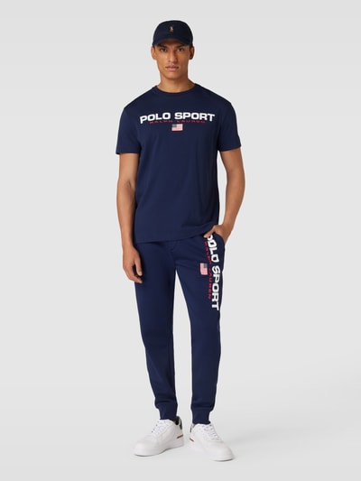 Polo Sport Sweatpants met labelprint Marineblauw - 1