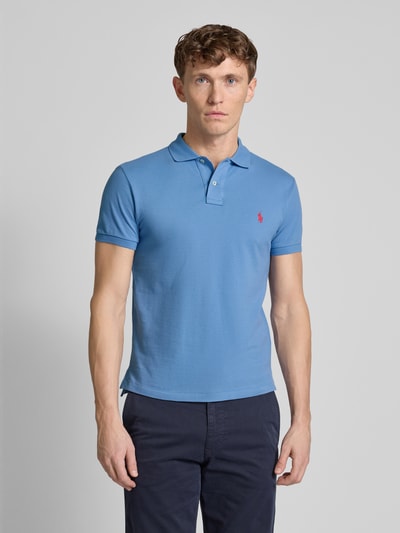 Polo Ralph Lauren Poloshirt mit Label-Stitching Jeansblau 4