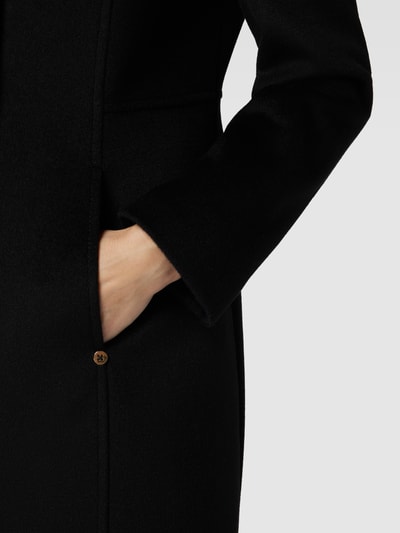 Pennyblack Lange wollen jas met opstaande kraag, model 'LIZ' Zwart - 3