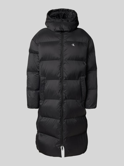 Calvin Klein Jeans Regular fit lange gewatteerde jas met logoprint Zwart - 2