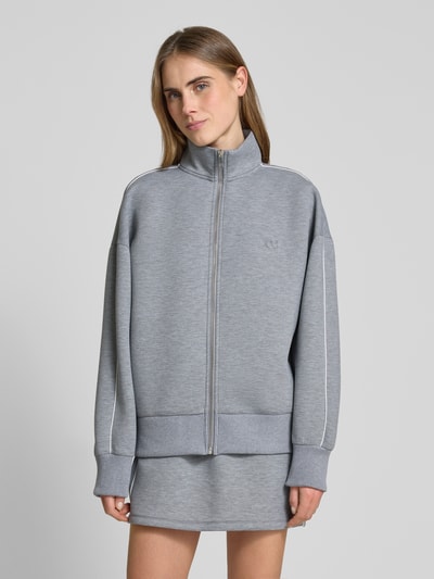 LeGer by Lena Gercke LeGer Studio Kollektion - Oversized Sweatjacke mit Label-Detail Hellgrau 4