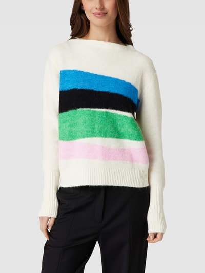 Opus Strickpullover in Colour-Blocking-Design Modell 'Polora' Offwhite 4