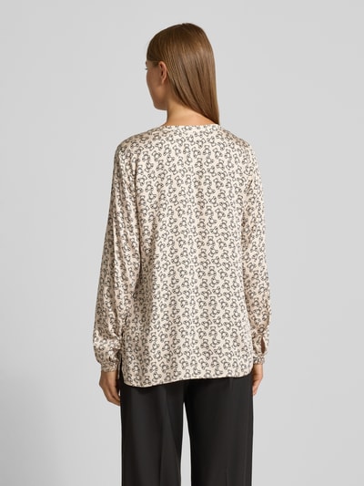 Milano Italy Regular Fit Bluse mit Tunikakragen Offwhite 5