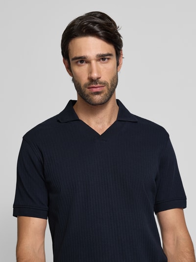 SELECTED HOMME Regular Fit Poloshirt aus Baumwoll-Mix Modell 'TRISTAN' Dunkelblau 3