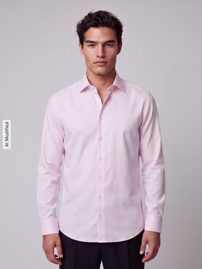 OLYMP Modern Fit Businesshemd aus reiner Baumwolle Rose 4
