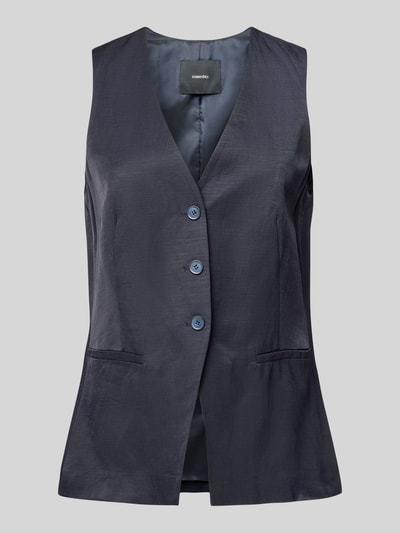 Someday Gilet met knoopsluiting, model 'Noronja' Marineblauw - 2
