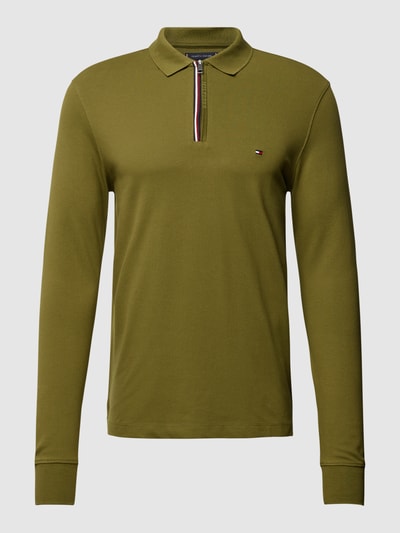 Tommy Hilfiger Slim Fit Poloshirt mit Label-Details Oliv 2