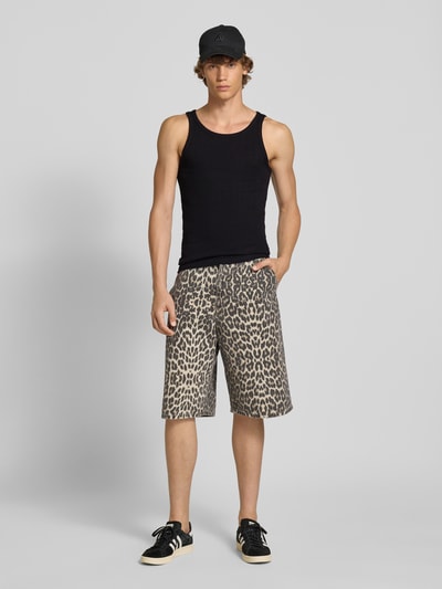 REVIEW Tanktop mit gerippten Abschlüssen Black 1