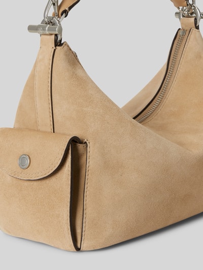 Lauren Ralph Lauren Torba na ramię z prawdziwej skóry owczej model 'BLAIKE' Beżowy 6