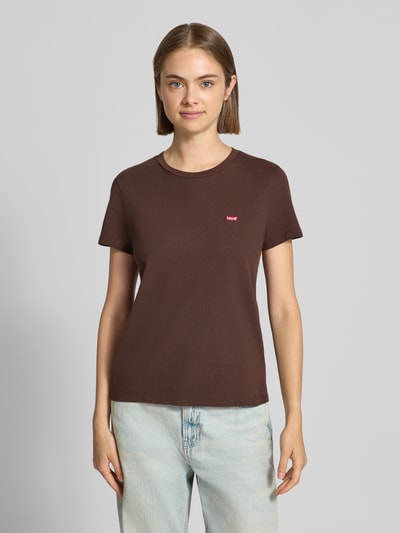 Levi's® T-shirt o luźnym kroju z czystej bawełny Czekoladowy 4