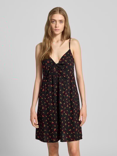 Only Mini-jurk in A-lijn van pure viscose, model 'NOVA LIFE' Zwart - 4