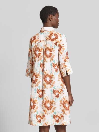 Christian Berg Woman Hemblusenkleid aus Leinen mit verdeckter Knopfleiste Weiss 5