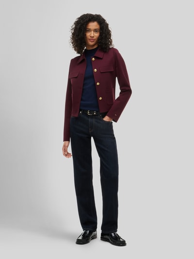 Tommy Hilfiger Slim Fit Langarmshirt mit Mock Neck Marine 1
