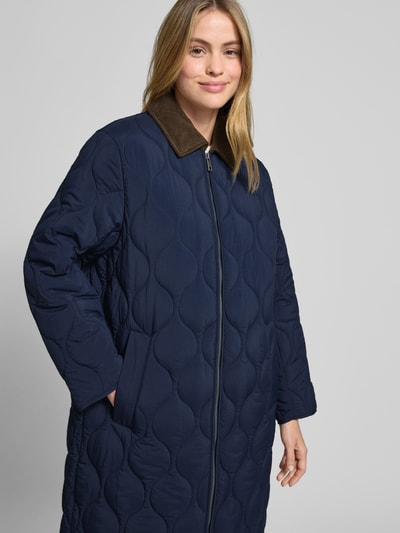 Jake*s Casual Steppmantel mit Zweiwege-Reißverschluss und Eingrifftaschen Marine 3