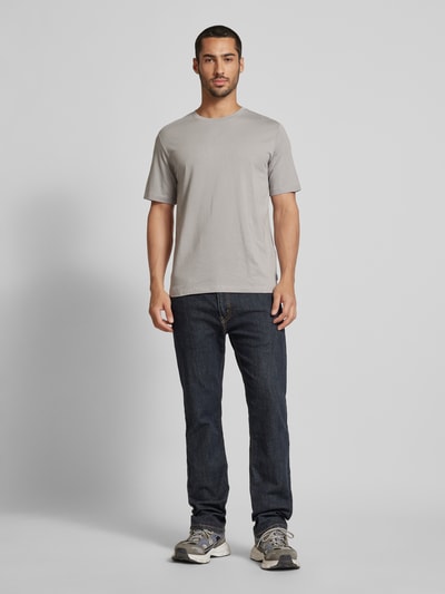 Jack & Jones T-shirt met labeldetail, model 'ORGANIC' Lichtgrijs - 1