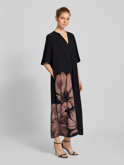 Jake*s Collection Maxi-jurk met V-hals Zwart - 1