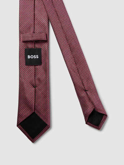 BOSS Slim Fit Stropdas met structuurmotief Fuchsia - 3