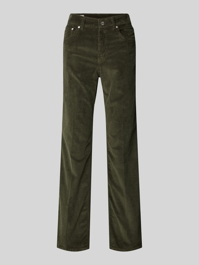 Gant Flared fit corduroy broek in 5-pocketmodel, model 'Cordur' Donkergroen - 2