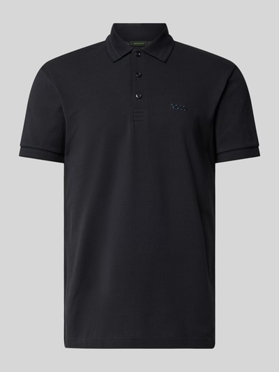 BOSS Green Regular Fit Poloshirt mit Label-Stitching Modell 'PADDY' Dunkelblau 2