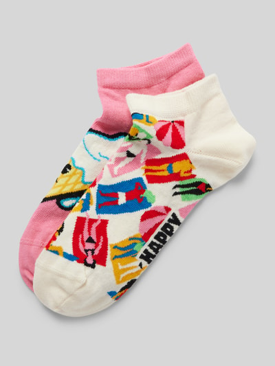 Happy Socks Socken mit Label-Print im 2er-Pack Pink 1