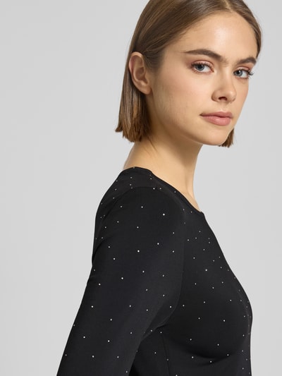 ONLY Sukienka casualowa taliowana z obszyciem kamieniami stras model ‘ZITA’ Czarny 3