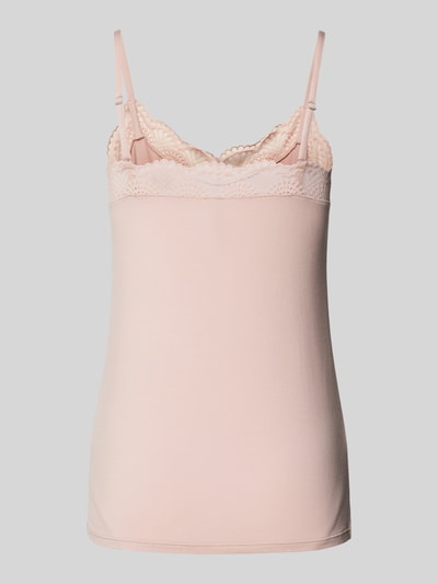 Skiny Pyjama mit Spitzenbesatz Rose 3