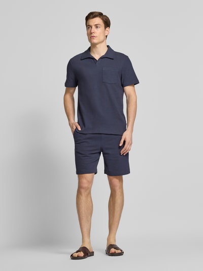 ECOALF Regular Fit Shorts mit Strukturmuster Modell 'SARDAALF' Marine 1