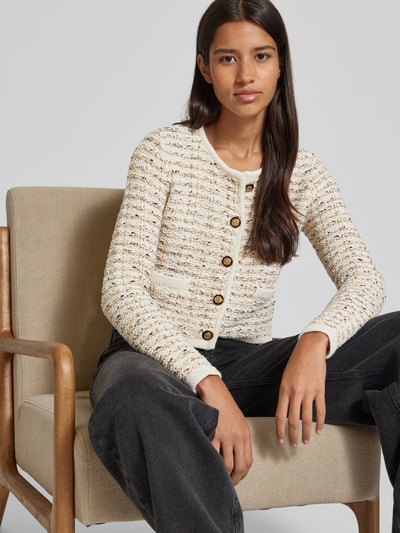 Jake*s Collection Cardigan met ronde hals Ecru - 3