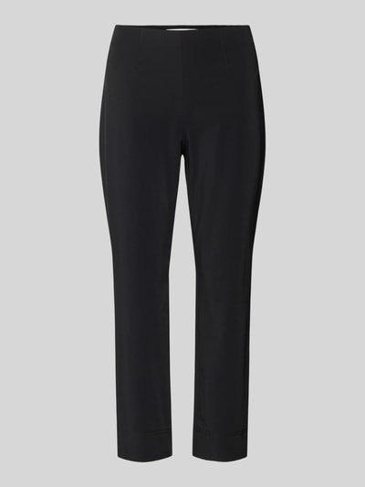 Produktfoto, Schmale Schlupfhose aus Techno Cotton Superstretch von Raffaello Rossi, czarny kolor, krój slim fit, skrócona długość, model 'PENNY 6/8', Szerokość w rozmiarze 36: 36 cm, długość nogawki od wewnątrz 61 cm