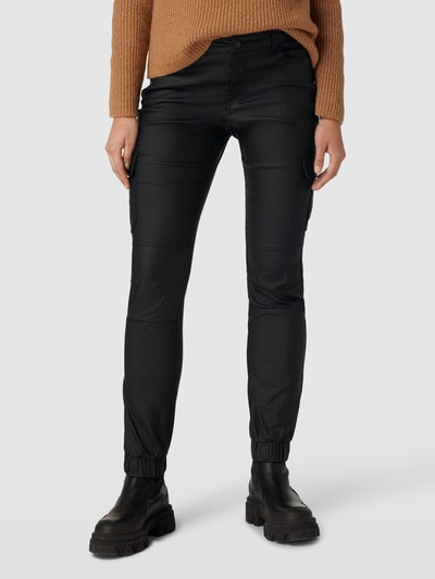 Vero Moda Cargobroek met elastische pijpboorden, model 'IVY' Zwart - 4