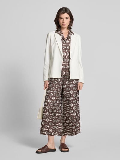 Weekend Max Mara Regular fit zijden blouse met reverskraag, model 'ONCIA' Donkerbruin - 1