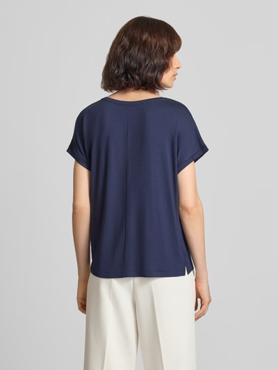 Christian Berg Woman T-Shirt aus Viskose-Mix mit Rundhalsausschnitt Dunkelblau 5