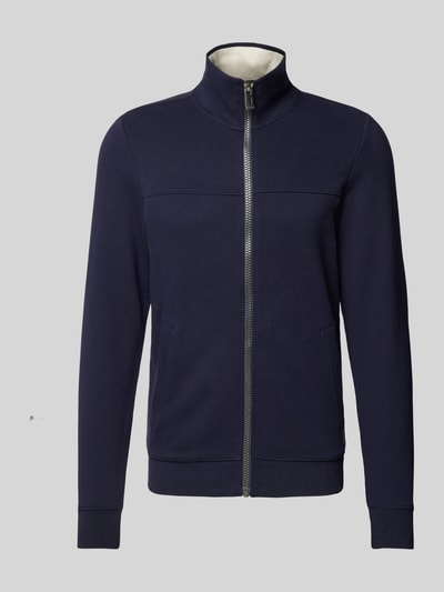 Tom Tailor Sweatjack in effen design met ritssluiting Donkerblauw - 2