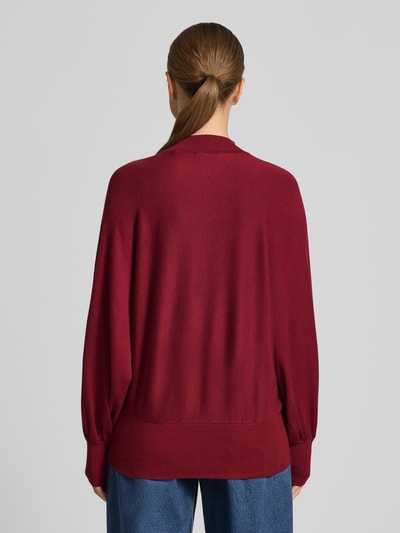 zero Relaxed Fit Pullover aus Viskose-Mix in Strick-Optik Rot 5