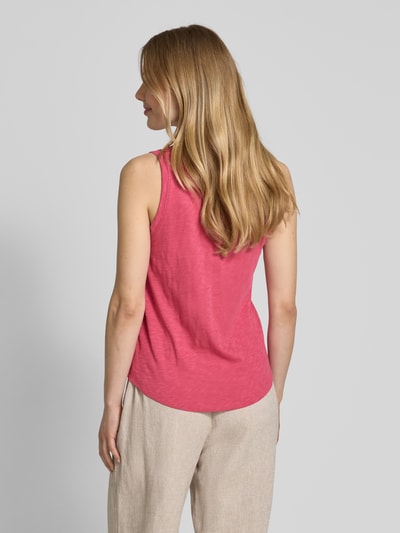 Marc O'Polo Regular fit tanktop van katoenen slubjersey Felroze - 5