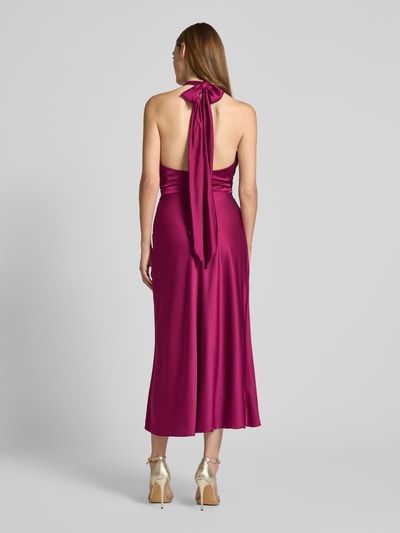 Hey Kyla Sukienka koktajlowa z wiązaniem z tyłu Wiśniowy 5