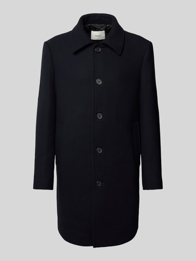 HECHTER PARIS Lange jas van wolmix Marineblauw - 2