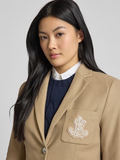 Lauren Ralph Lauren Blazer met opgestikte zakken, model 'ANFISA' Camel - 3