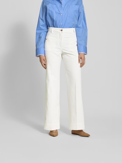 Victoria Beckham Jeans mit Label-Stitching Weiss 4