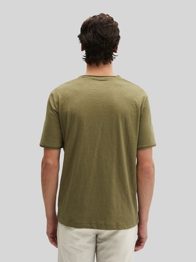 Marc O'Polo Regular Fit T-Shirt aus reiner Baumwolle Oliv 5