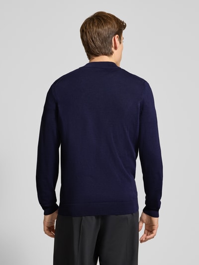 HUGO Kurtka z dzianiny o kroju regular fit z czystej bawełny model ‘SAN JAQUE-C’ Granatowy 5