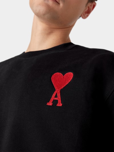 ami Sweatshirt mit Label-Detail Black 6