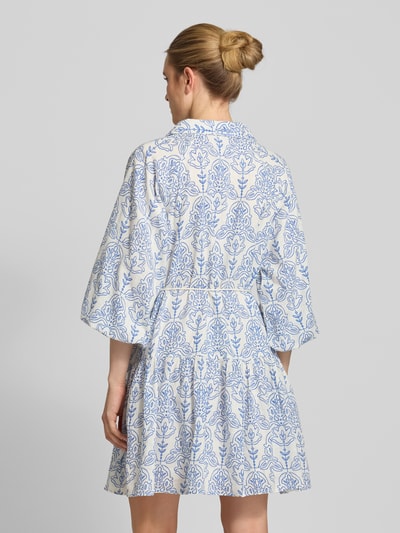 YAS Knielanges Kleid mit V-Ausschnitt Modell 'CINNI' Offwhite 5